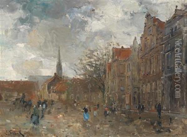 Bruges Oil Painting - Lucien Frank
