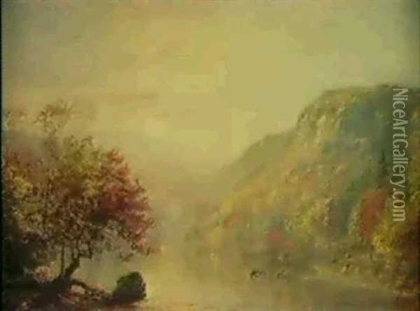 River Ion Autumn Oil Painting - Jasper Francis Cropsey