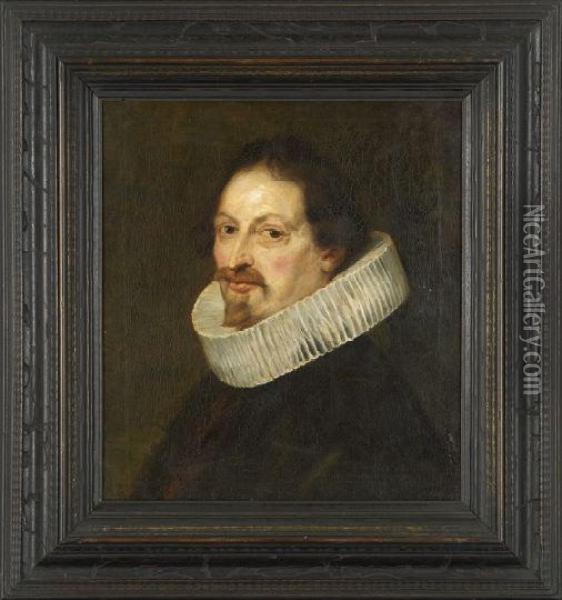 Copy Of A Portrait By Peter Paul Rubens Oil Painting - William Stewart MacGeorge