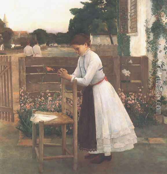 Devotion Ave Maria 1891 Oil Painting - Bela Ivanyi Grunwald