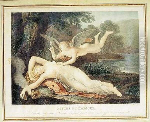 Psyche Et L'amour / Venus Et Le Jeune Ascagne Oil Painting - Charles Boulanger de Boisfremont