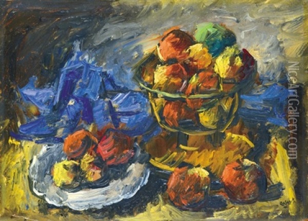 Sill Life With Fruits Oil Painting - Andor Basch