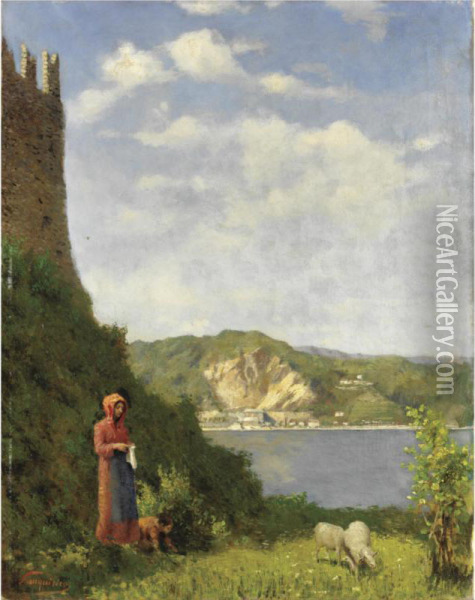 Paesaggio Sul Lago Oil Painting - Pio Sanquirico