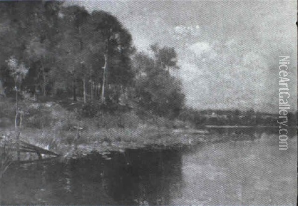 River Scene Oil Painting - Oliver Dennett Grover