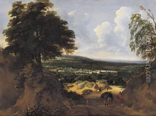 Landscape In Brabant Oil Painting - Jaques D'Arthois