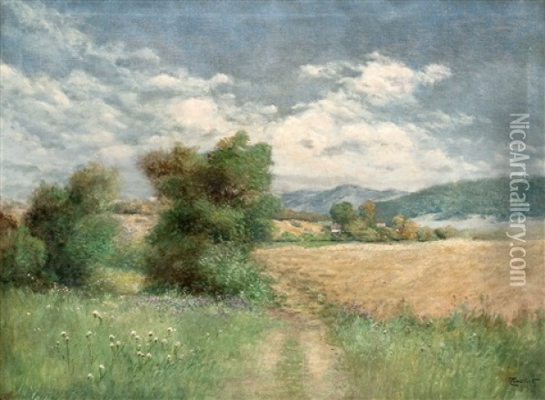 Summer Landscape Oil Painting - Gyula Zorkoczy