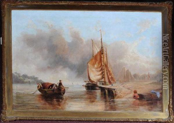 A Fishing Boat Oil Painting - William Edward Webb