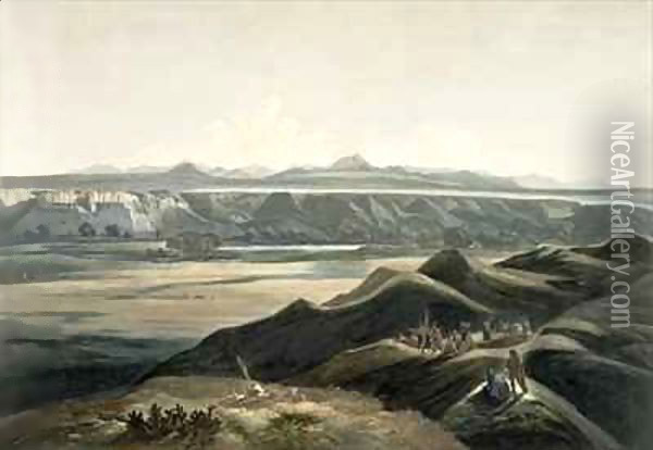 View of the Rocky Mountains Oil Painting - Karl Bodmer