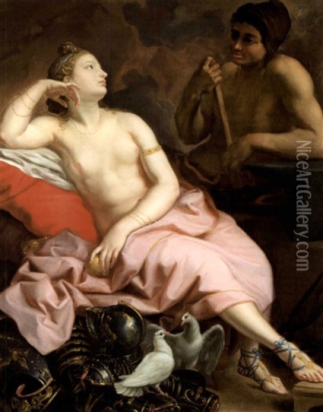 Venus Dans La Forge De Vulcain Oil Painting - Jean-Simon Berthelemy