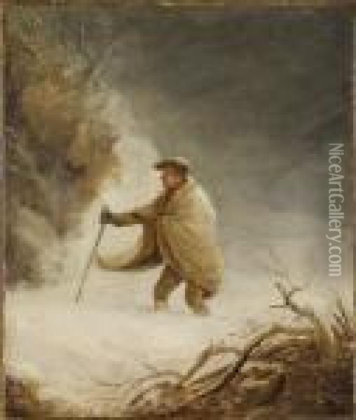 Snowbound Oil Painting - George Morland