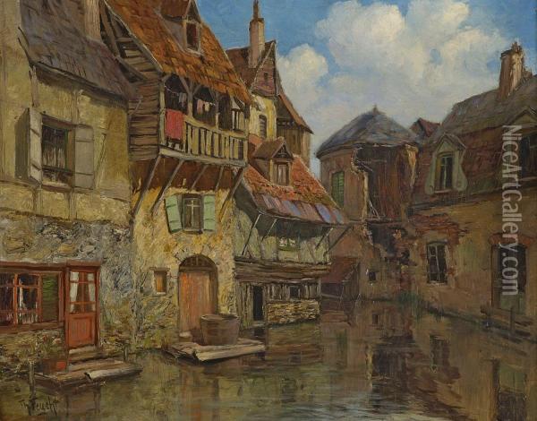 Montargis Pres Paris Oil Painting - Theodor Feucht