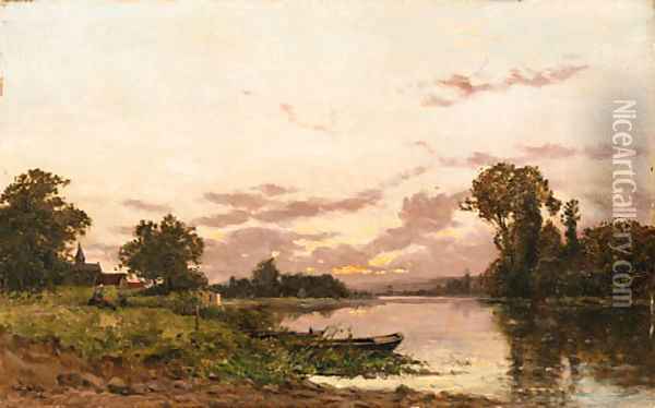 Le pont sur le Larch Oil Painting - Hippolyte Camille Delpy