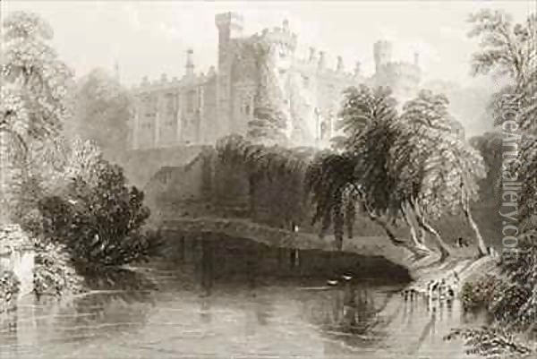 Kilkenny Castle, County Kilkenny, Ireland Oil Painting - William Henry Bartlett