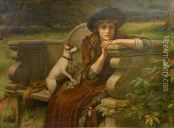 Her Faithful Friend Oil Painting - Georges Sheridan Knowles