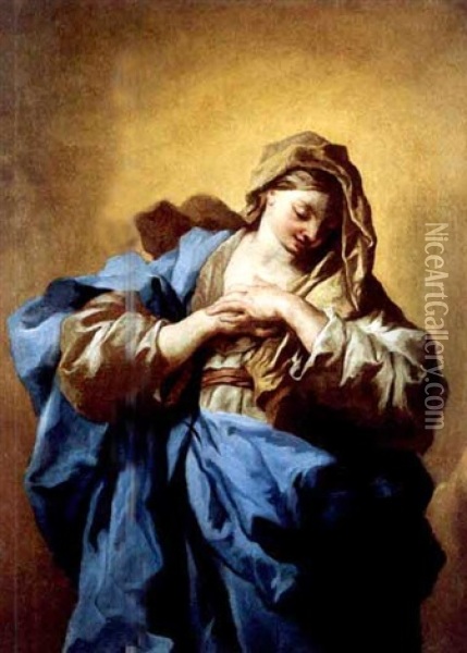 Vierge En Buste Oil Painting - Jean Restout the Younger