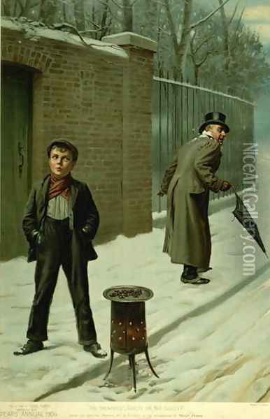 The Snowball - Guilty or Not Guilty, from the Pears Annual, Christmas, 1906 Oil Painting - H. Pittard