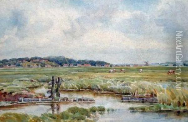 Cley Norfolk Oil Painting - Francis Day
