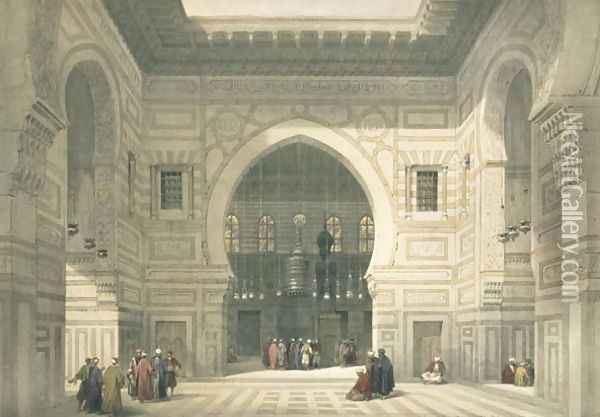 Interior of the Mosque of Sultan Hasan, Cairo, from Egypt and Nubia, Vol.3 Oil Painting - David Roberts