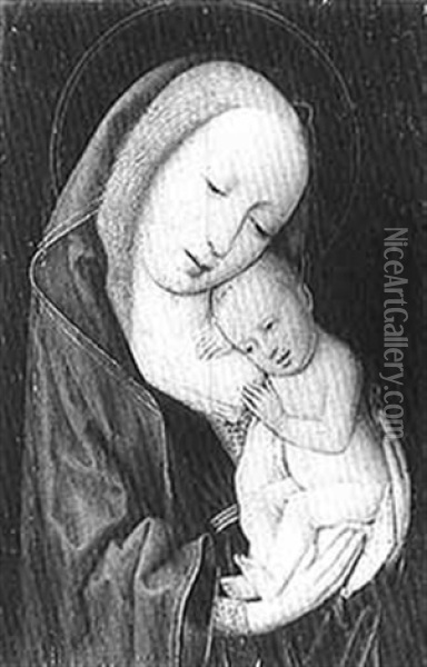Madonna And Child Oil Painting -  Geertgen tot Sint-Jans