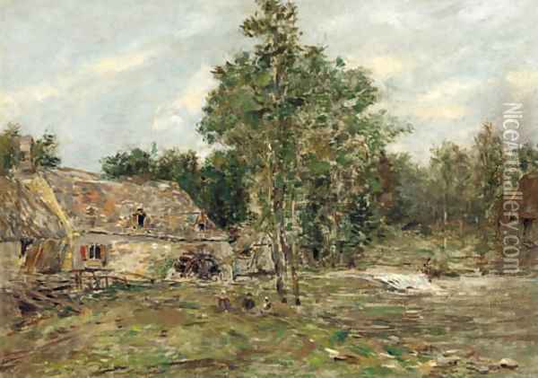 Saint-Cenery, Le moulin Oil Painting - Eugene Boudin