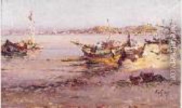 Port Mediterraneen Oil Painting - Henri Malfroy