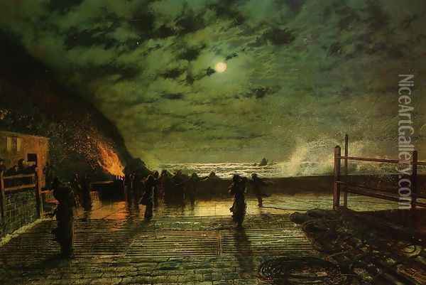In Peril Oil Painting - John Atkinson Grimshaw