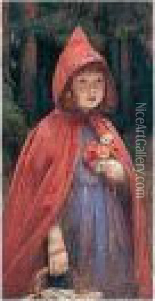 Little Red Riding Hood Oil Painting - Edward Frederick Brewtnall