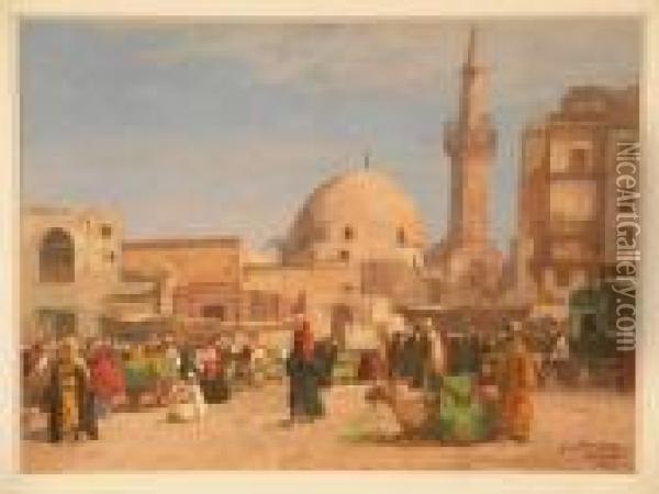 Le Caire Oil Painting - Georg Macco