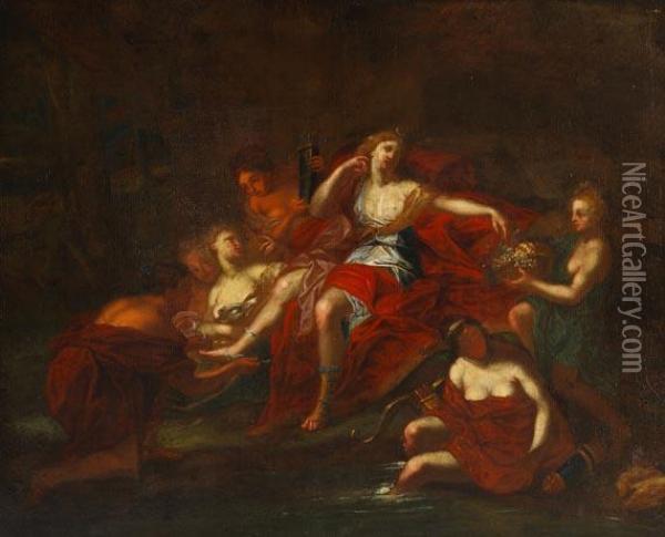 Diana Und Ihre Nymphen Im Bade Oil Painting - Gerard de Lairesse