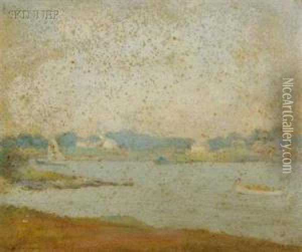 Tenants Harbor, Grey Day Oil Painting - Earl Edward Sanborn