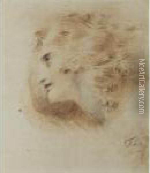 Study For The Head Of A Man Oil Painting - Sir Thomas Lawrence
