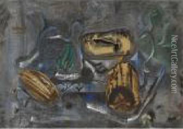 Still Life With Gourds Oil Painting - Frances Mary Hodgkins