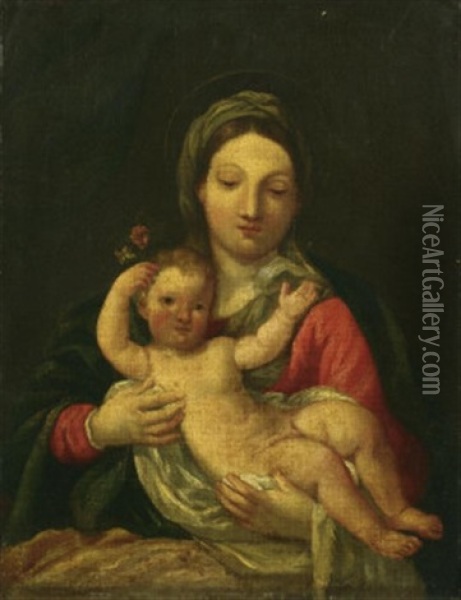 Die Muttergottes Mit Dem Christuskind Oil Painting - Elisabetta Sirani