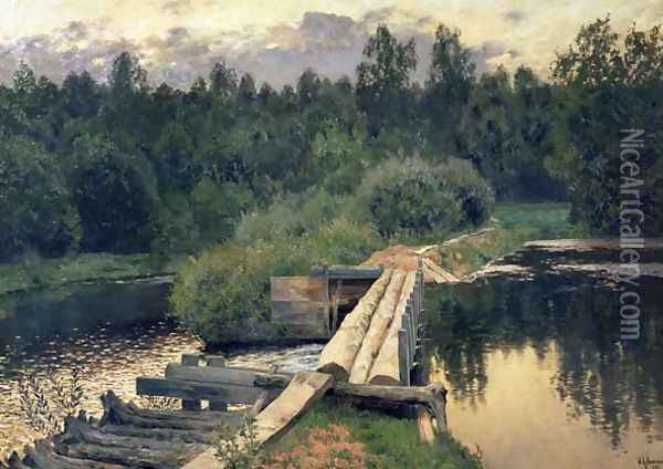 At the Shallow, 1892 Oil Painting - Isaak Ilyich Levitan