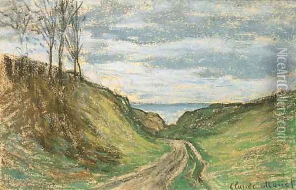 Chemin creux, Pourville Oil Painting - Claude Oscar Monet