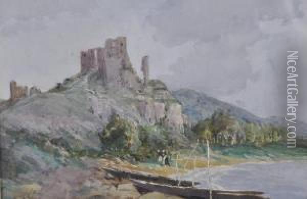 Castle Ruins On The Seine Oil Painting - William Tatton Winter
