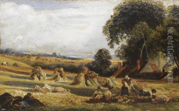 Haymaking Oil Painting - Peter de Wint