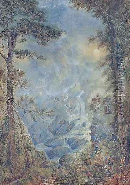 The Fairy Falls Oil Painting - Hume Nisbet