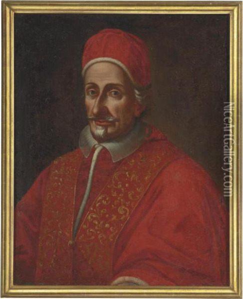 Portrait Of Pope Innocent Xi Oil Painting - Giovanni Maria Morandi