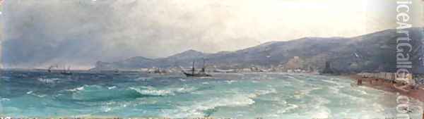 Ships in the Black Sea Oil Painting - Ivan Konstantinovich Aivazovsky