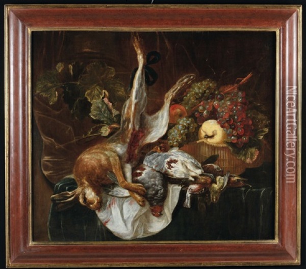 Natura Morta Con Lepre E Cacciagione Oil Painting - Jan Fyt