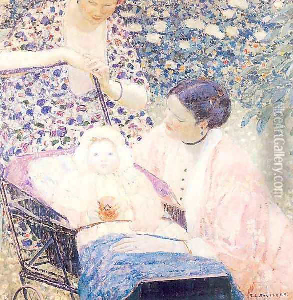 The Mother Oil Painting - Frederick Carl Frieseke