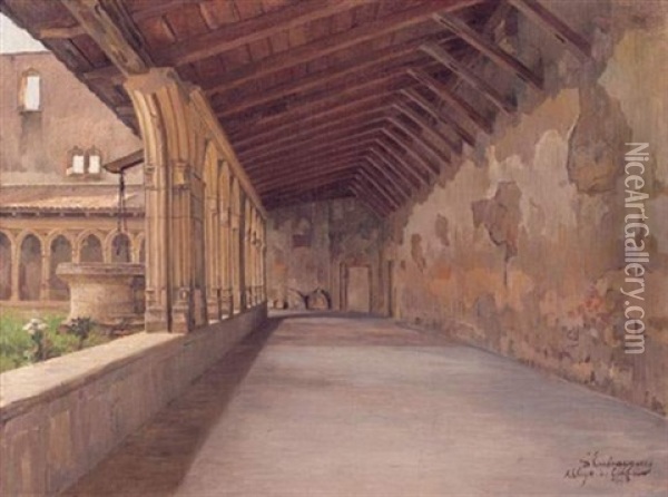 Abbaye De Charlieu Oil Painting - Charles Bertrand d' Entraygues