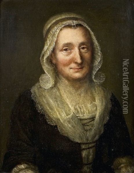 Bildnis Einer Dame (+ Bildnis Eines Herrn; Pair) Oil Painting - Robert Gardelle