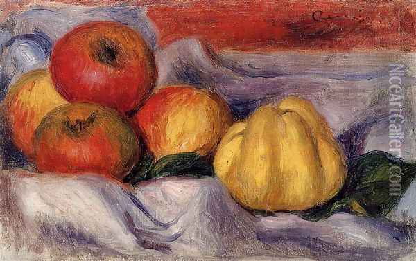 Still Life With Apples Oil Painting - Pierre Auguste Renoir