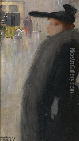 Portrait De Femme Oil Painting - Andre Devambez