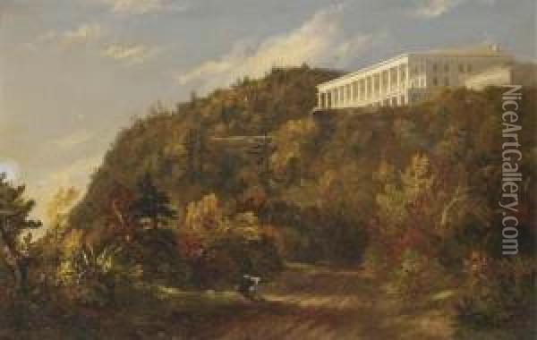 Catskill Mountain House Oil Painting - Thomas Cole