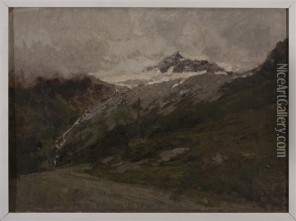 Il Sempione, The Semplon Pass Oil Painting - Eugenio Gignous