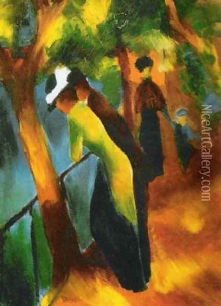 Sunny Road Oil Painting - August Macke
