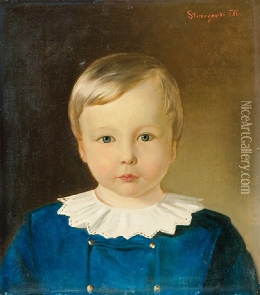 Boy's Portrait Oil Painting - Mikolaj Strzegocki